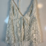 Princess Polly  Ivory Lace Tie-Front Blouse 0251 Photo 0