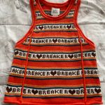 BDG Urban Outfitters Heart Breaker Orange Brown Knit Cropped Vest Top, size XS Photo 6