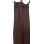 XOXO Vintage RARE chocolate brown jeweled halter maxi dress - medium Photo 0