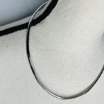 Sterling Silver 925 Flat Omega Choker Collar Necklace 19.5” Italy Photo 2