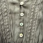 ZARA Charcoal Blouse with Button Detail Size S Made in Turkey Photo 7