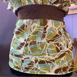 Vintage Y2K Lane Bryant Leaf Print Fairycore Wrap Top Size XL Green Photo 2