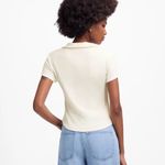 Madewell Ribbed V-Neck Polo Tee Shirt Top Size XL Photo 3