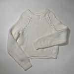 1. State  Ribbed Knit Sweater Size S Pullover  Ivory Cotton Blend Chunky Photo 0