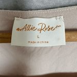 Allie Rose Beige Cropped Linen Blend Blouse Size L Square Neck Casual Summer Top Tan Size L Photo 2