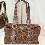 Coach  Brown Signature Pattern Bag Photo 0