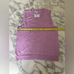J.Crew NWT Jackie Shell Cotton Sweater Vest Lilac Purple M holes in left seam Photo 7