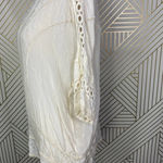 Sundance Swiss Dot Crochet Short Sleeve Top in‎ Cream Ivory Size US Small Photo 7