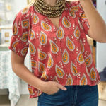 Livro Paisley Print Top Size Large Photo 0