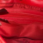 Badgley Mischka NWT Red Faux Leather Big Diamond Quilted Top Handle Shoulder Bag Photo 5