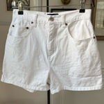 Vintage 90s BUM Equipment White Denim Mom Shorts 7 4 Photo 0