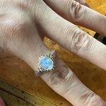 Natural Ethiopian Opal Sterling Silver Ring Size 10 Photo 3