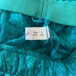 Vivimos Teal Blue Witchy Whimsygoth Sheer Lace Asymmetric Ruffle Midi Skirt S Photo 7