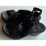 Dansko Vintage  Womens Black Lizard Leather Women’s Sz 5.5 Sling Back Sandals Photo 2