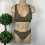 Patagonia  Taupe Brown 2 Piece Bikini Bathing Swim Suit Set M Photo 1