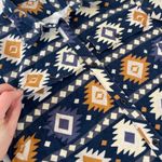 L.L.Bean  Women’s Blue & Multi Diamond Long Sleeve Button Down Shirt Size S Photo 4