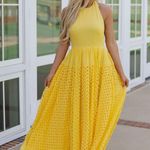 These Three Boutique Halter Eyelet Maxi Dress Photo 1