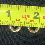 Onyx 14k Gold Swirl Button and Cabochon Stud Vintage Earrings Photo 4