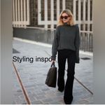 Gap Vintage Y2K  black trouser pants bootcut stretch mid rise 12 Reg Photo 7