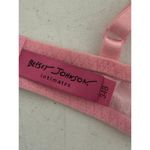Betsey Johnson Betsy Johnson Padded Lace Trim Bow Tie Accent Pink Black Underwired Bra 34B NWT Photo 4