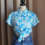 ZARA NWOT  floral cropped shirt size small Photo 0