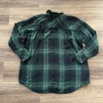 J. Jill Forest Check Women's Button Down Shirt with Pockets Size Large Green Photo 1