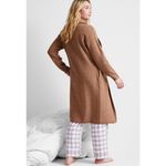 State of Day Women's Size XL/XXL Cave Brown Fleece Knit Robe Sweater Sleepwear Photo 1