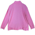 Lands' End  Women's Soft Mojave Rose Herringbone Long Sleeve Sport Knit Pullover L Photo 1