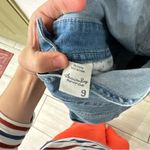 American Rag  Light Wash Embroidered Red Blue White Shortall Overalls Photo 5