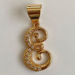 Gold Plated “E” Initial Pendant Photo 0