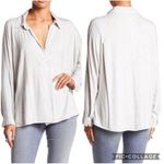 Free People We the Free Can't Fool Me Oversized Split-front Top Sz M Photo 6