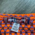Urban Outfitters  Micro Mini Skirt Neon Orange Purple XS Stretchy Photo 2