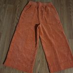 Urban Outfitters  Wide Leg Pants Size Large Orange Courdoroy Photo 0