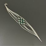 Vintage 925 Liquid Silver Turquoise Tube Beads Woven Sterling Silver Bracelet 5g Photo 7