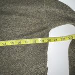 Garage Olive Green Braided Sides Crewneck Knit Sweater Photo 5