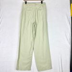 Wilfred Aritzia  The Effortless Pant Linen Size 12 Sage Green Wide Leg High Rise Photo 1