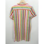 J.Crew  Dress Women XS Multi-Color Stripe Short Sleeve Split V-Neck Side Zip Photo 1