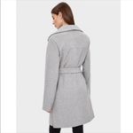 Bershka ASOS  Gray Long Belted Coat Size Small‎ Photo 16