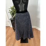 JM Collection  Women's PETITE 8P Blue FLARED Stretch Skirt Photo 2