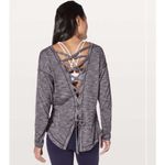 Lululemon ✨ Laced With Intent Grey Laced Back Long Sleeve Sz 6 Top✨ Photo 6