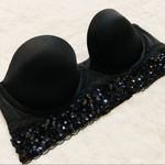 PINK - Victoria's Secret PINK Victoria’s Secret Black Sequin Bustier Size 34B Photo 1
