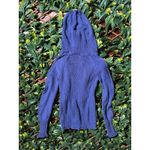Y2K DNKY Jeans Purple Blue Crochet Hoodie Size Small Photo 3