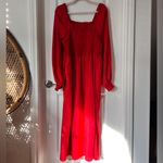 La Ligne x Target Red Smocked Maxi Dress Long Sleeves Women’s Size XL Photo 2