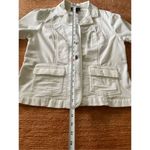 Style & Co  Cotton velvet white blazer M Photo 4