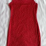 SheIn Red Slip Dress with Spaghetti Straps and White Hearts Size Small Photo 3