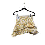 Mother The Ruffle Dyed Denim Skirt Floral Leopard Size 27 New‎ with Tags Yellow Photo 4