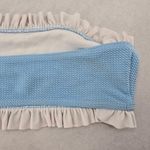 Blue White Ruffle Bandeau Beach Sports Bra Bikini Bralette Swim Top S Small Photo 3