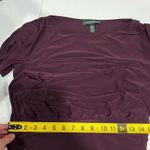 Lauren Ralph Lauren Purple Boat Neck Slinky Dress Lined Fitted Size 6 Photo 5