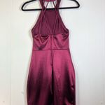 Crystal Doll  Size 7 Sleeveless Caged Neck & Back Satin Finish Dress Photo 1