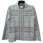 Appleseeds Womens Small Petite Sweater Top Knit Houndstooth Mock Neck Pullover Size undefined Photo 0